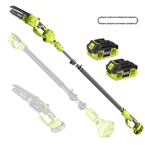 2-in-1 Brushless 8" Mini Chainsaw & Pole Saw, Cordless Tree Pruner