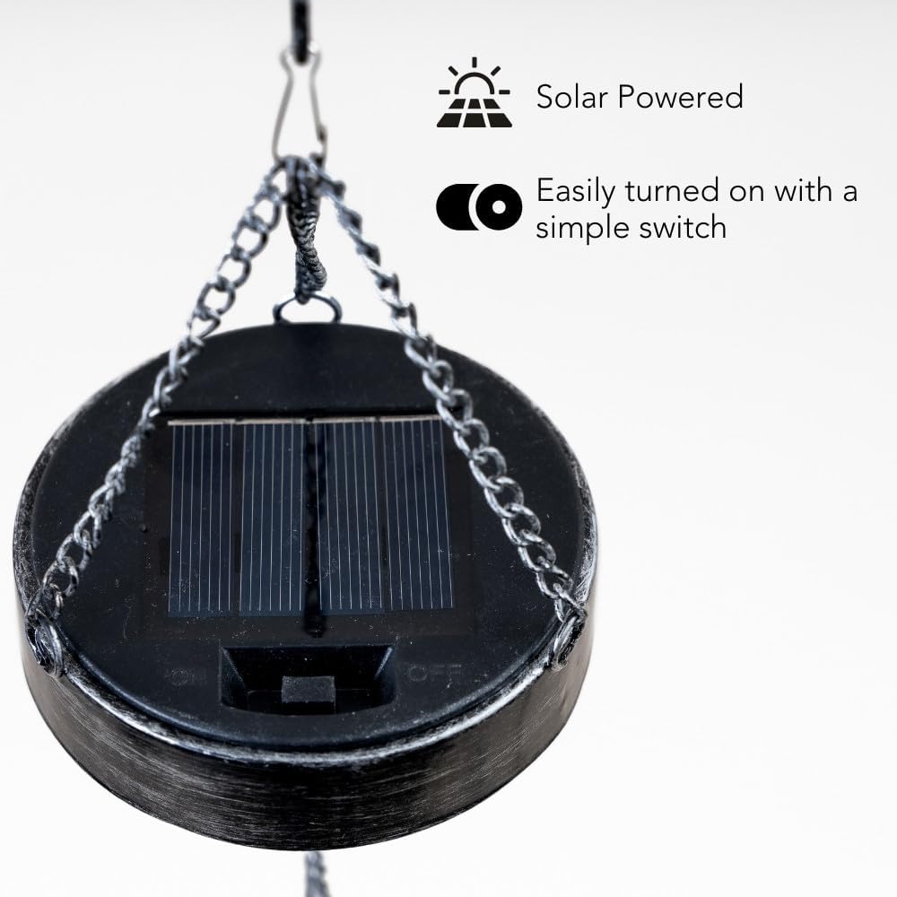 Campana de viento conmemorativa para mascotas. La linterna solar de jardín definitiva para amantes de los perros.